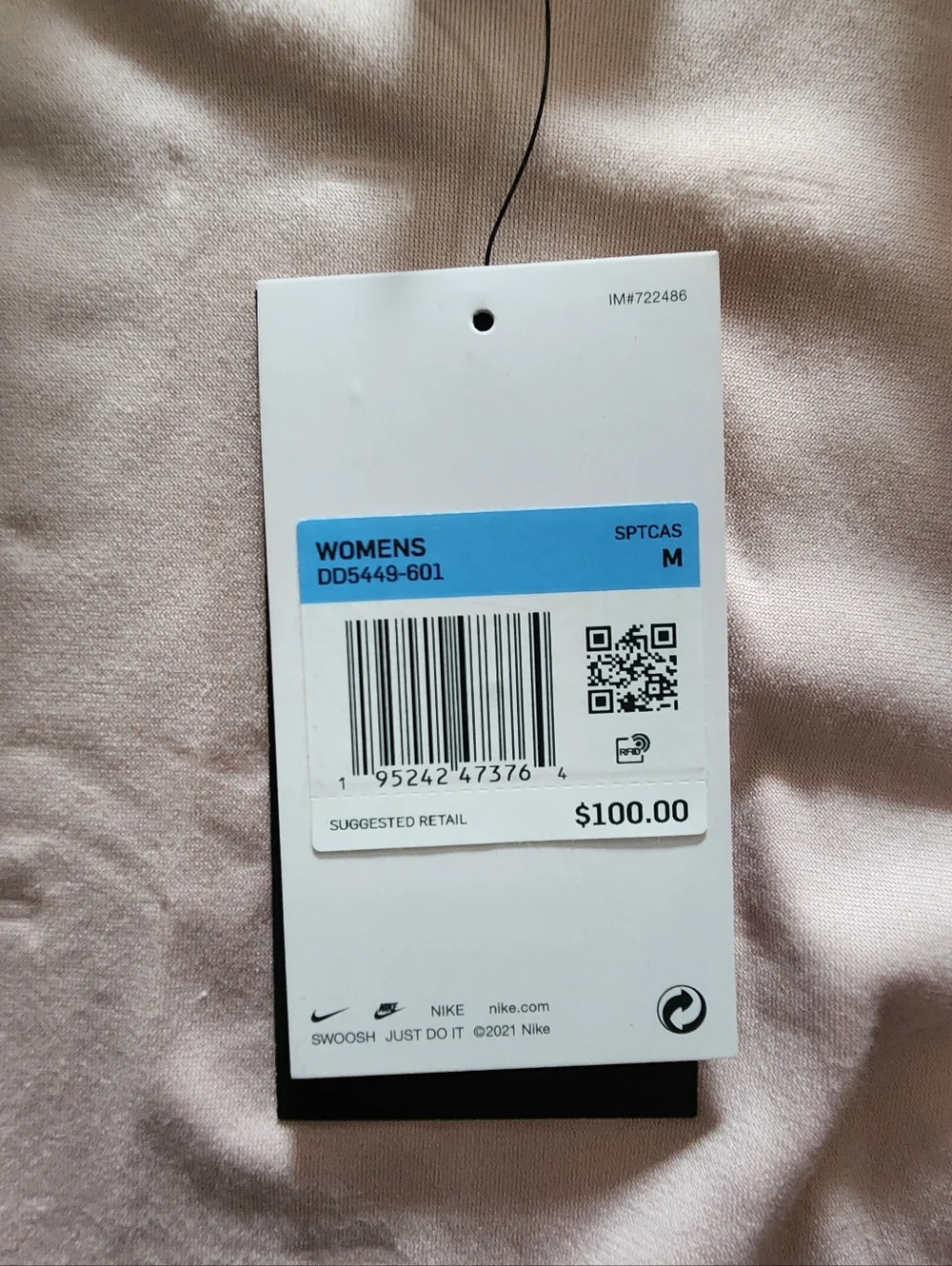 NWT Nike Air Women's Pink Full Zip Velour Activewear Cropped Track Jacket Medium - Picture 4 of 7